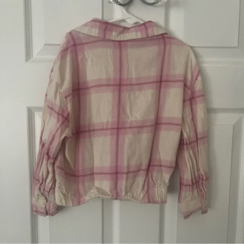 Carter’s‎ Girls Size 6/6X Pink/White Plaid Button Down Top